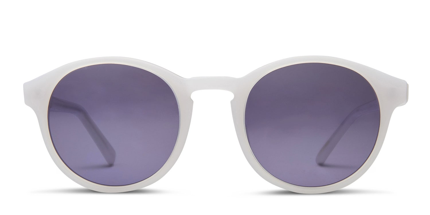 Pattaya White Round Full Frame sunglasses - front