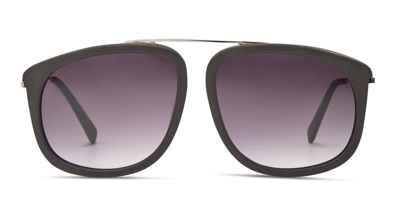 Myers Dark Brown Oversized, Aviator Full Frame sunglasses - front