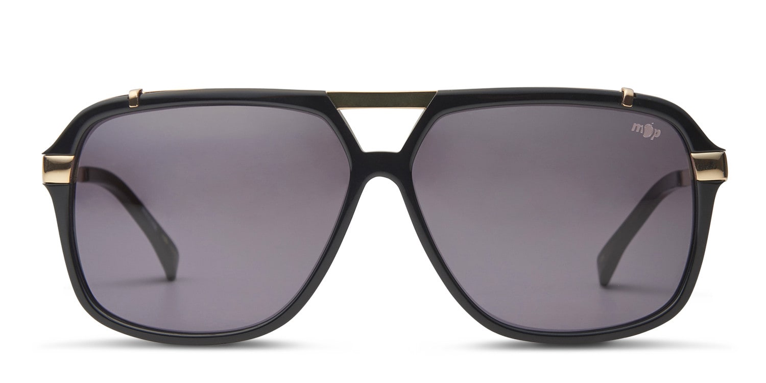 Molino Black NA Oversized, Aviator Full Frame sunglasses - front