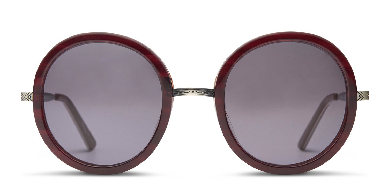 Monticello Red NA Round Full Frame sunglasses - front