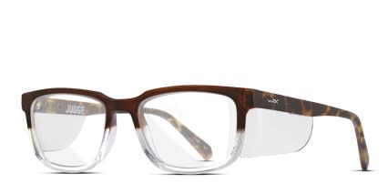 Wiley X Judge Brown, Clear glasses - Brown / Clear - Angle View