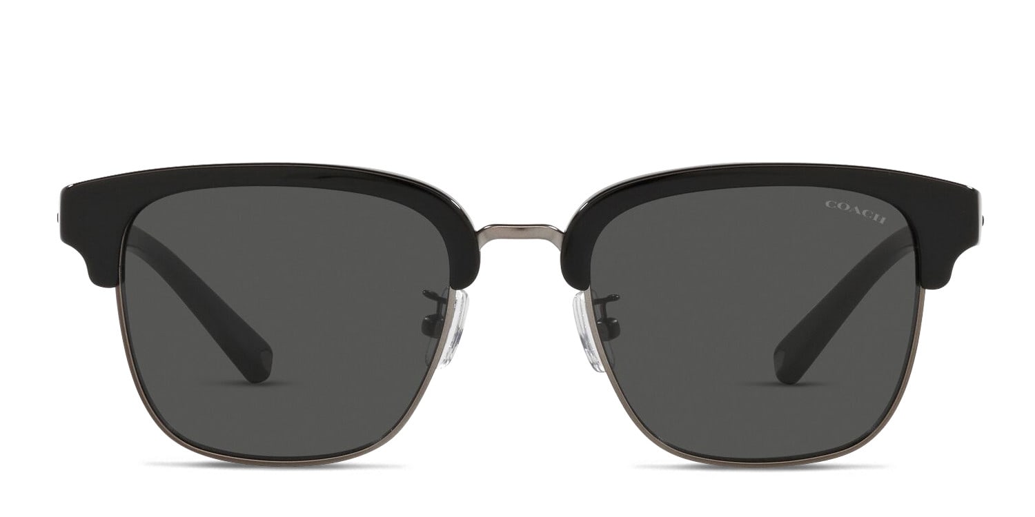 Coach HC8326 Black , Gray , Gunmetal glasses - Black / Gray / Gunmetal - Frontal View