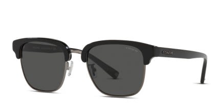 Coach HC8326 Black , Gray , Gunmetal glasses - Black / Gray / Gunmetal - Angle View