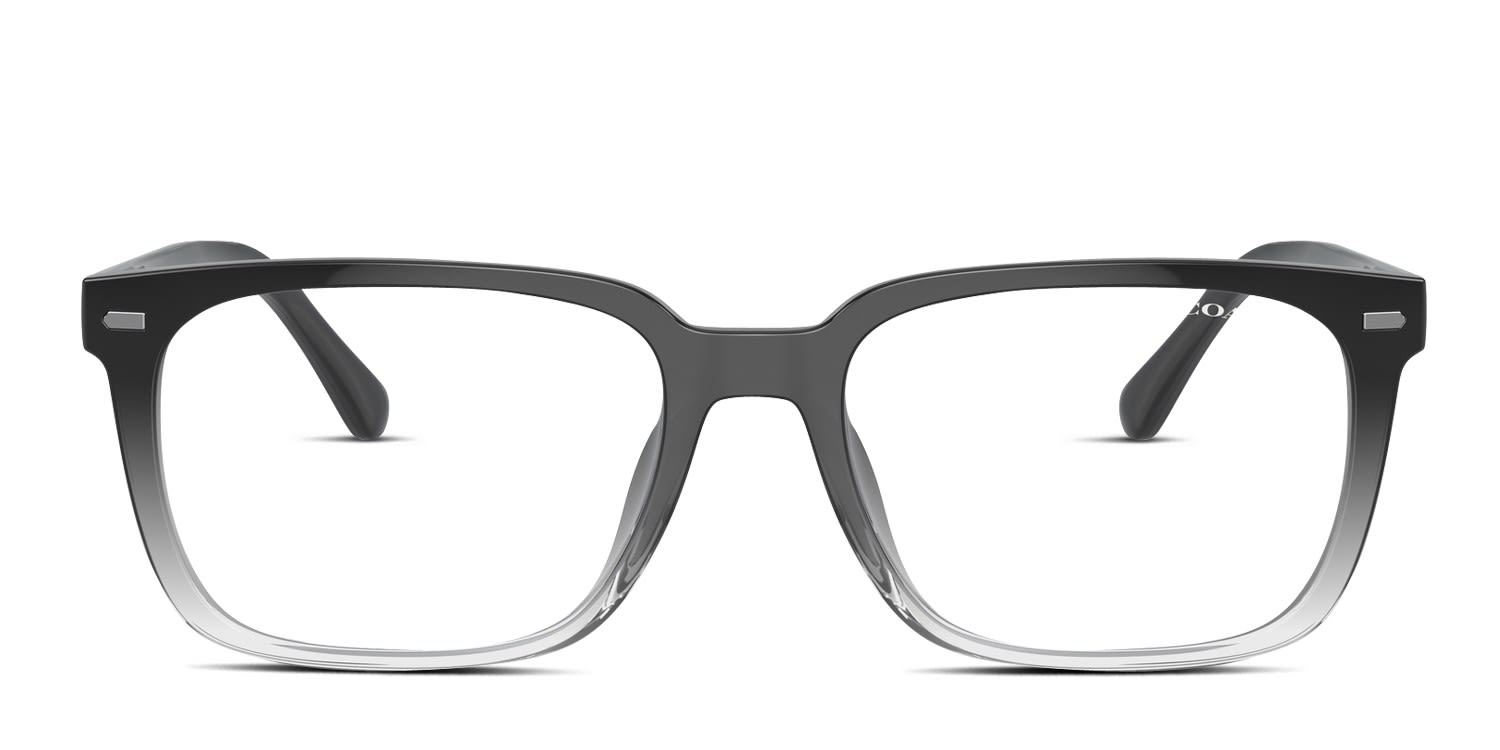 Coach HC8357U w/Clip-On Black, Clear glasses - Black / Clear - Frontal View