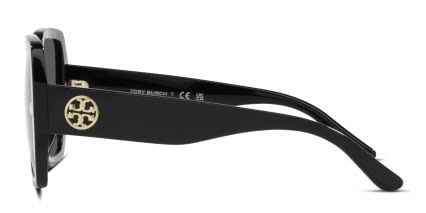Tory Burch TY7191U Universal Fit Black , Gray glasses - Black / Gray - Side View