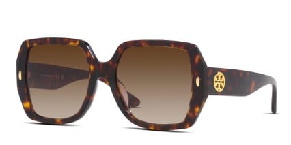 Tory Burch TY7191U Universal Fit Brown , Tortoise glasses - Brown / Tortoise - Angle View