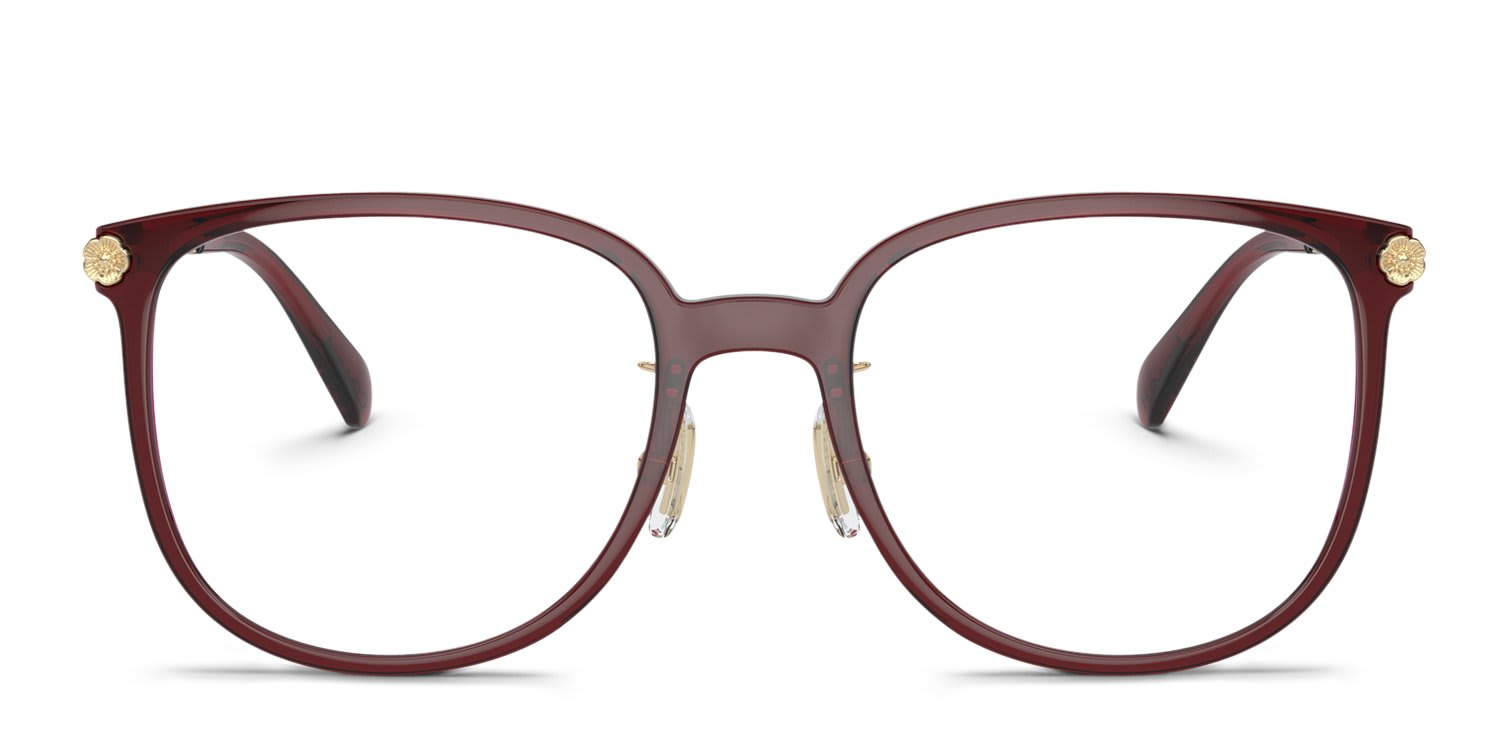 Coach HC6241D Clear, Red glasses - Clear / Red - Frontal View