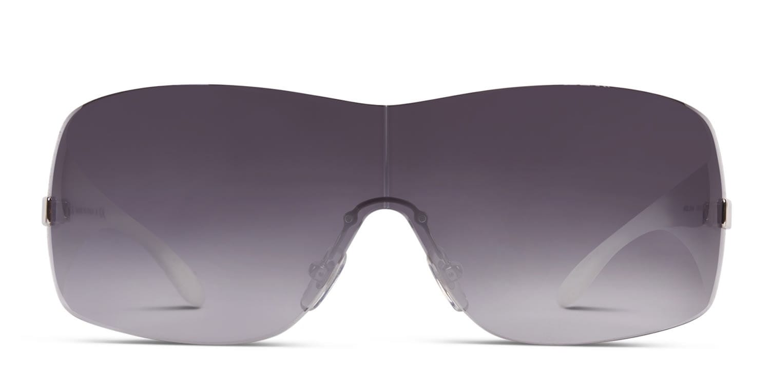 The Versace 0VE2054 is a rimless shield frame that is impossible to