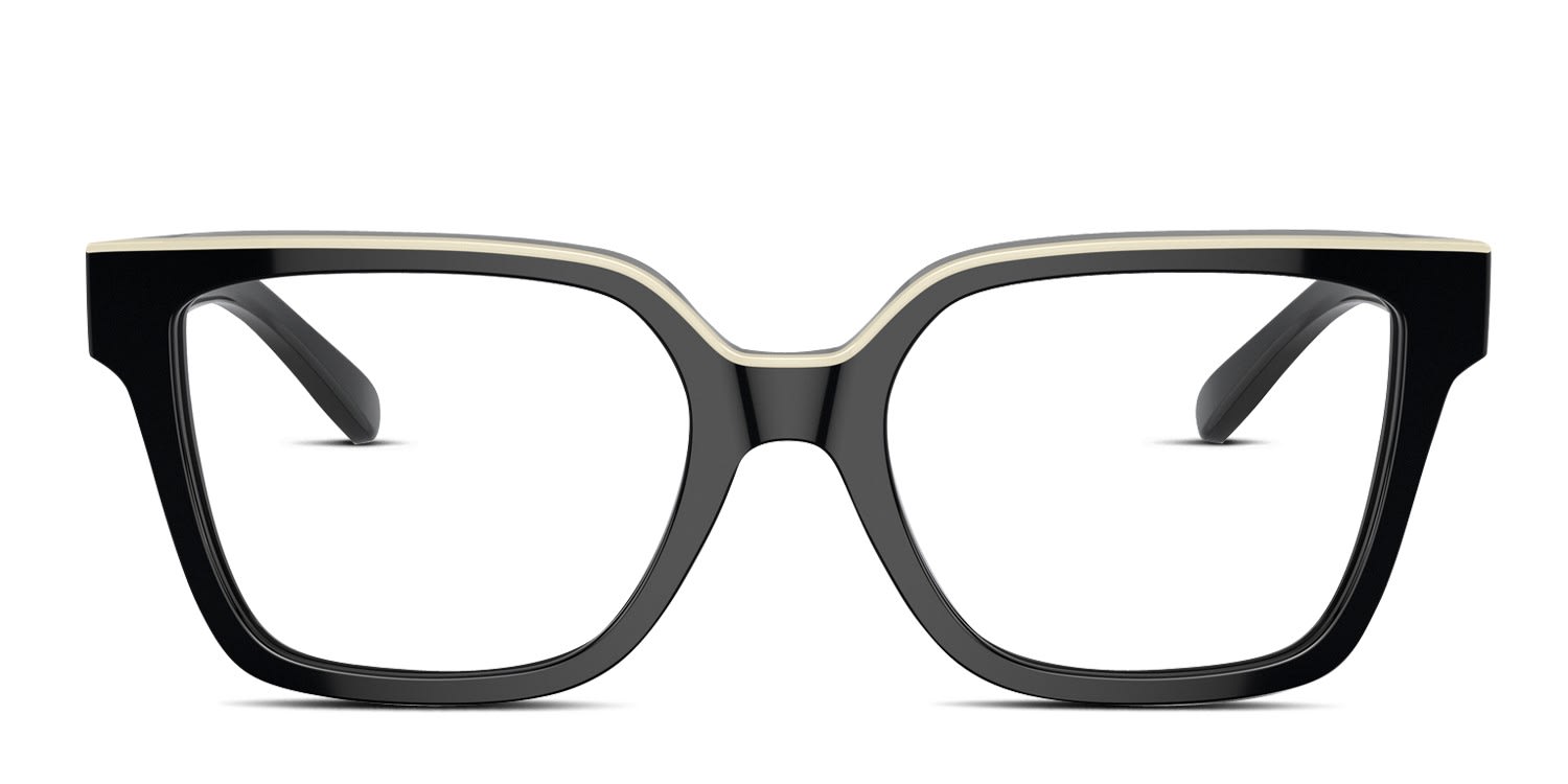 Tory Burch TY2148U Black, White glasses - Black / White - Frontal View