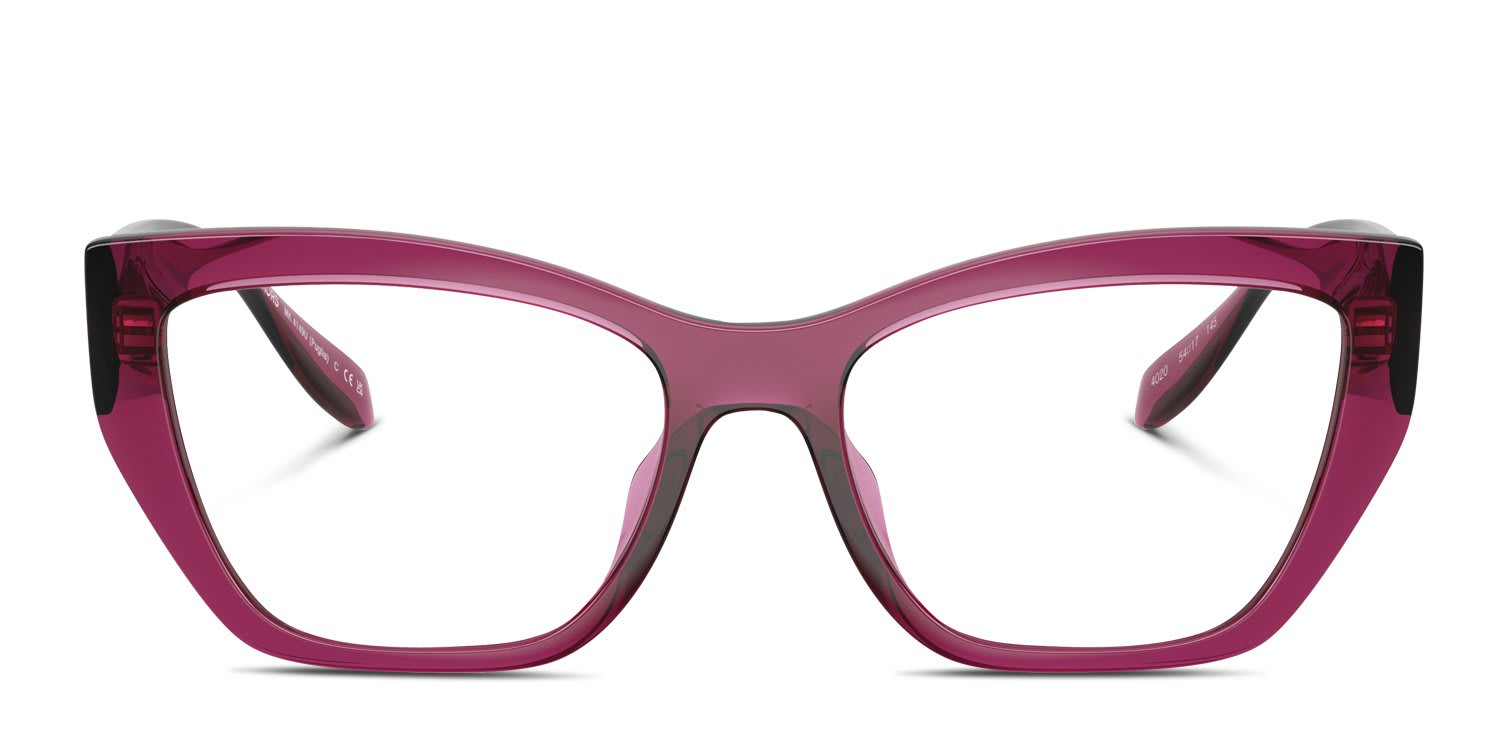 Michael Kors MK4149U Puglia Red, Clear glasses - Purple - Frontal View