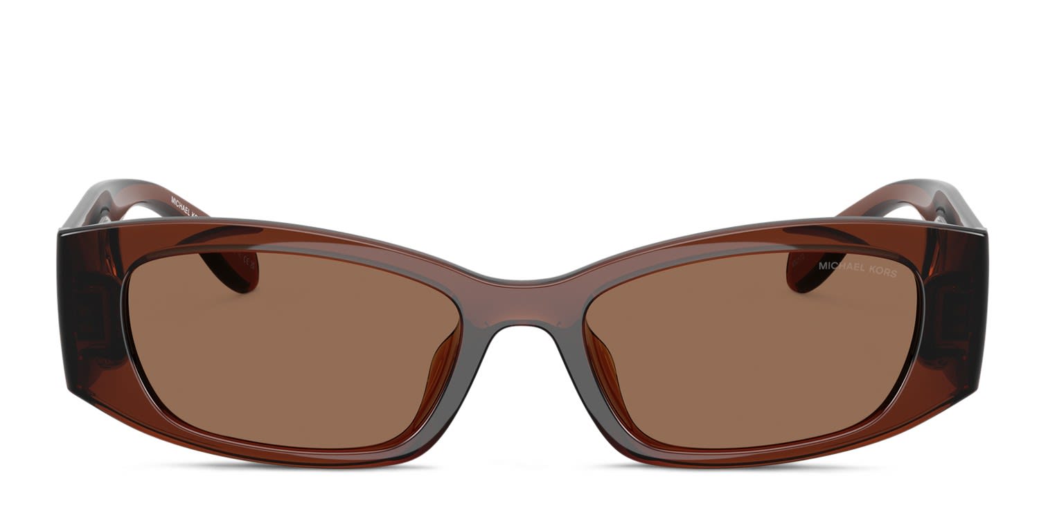 Michael Kors MK2243U Rhodes Brown, Clear glasses - Brown / Clear - Frontal View