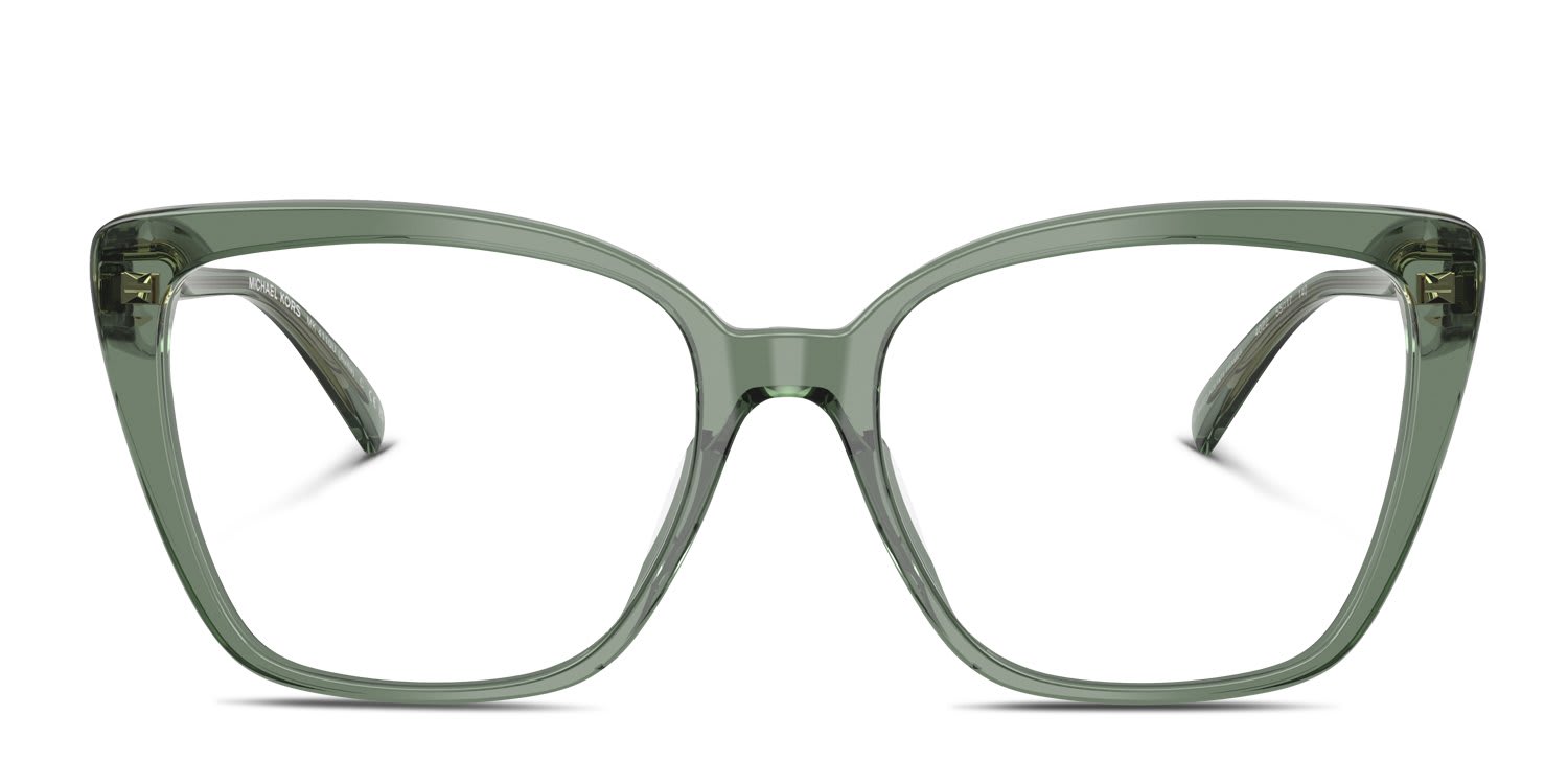 Michael Kors MK4110U Avila Green, Clear glasses - Green / Clear - Frontal View