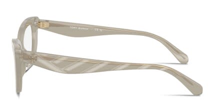 Tory Burch TY2155U White, Gray, Green glasses - White / Gray / Green - Side View