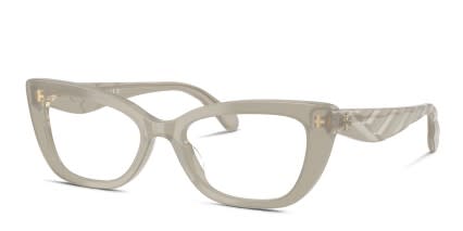 Tory Burch TY2155U White, Gray, Green glasses - White / Gray / Green - Angle View