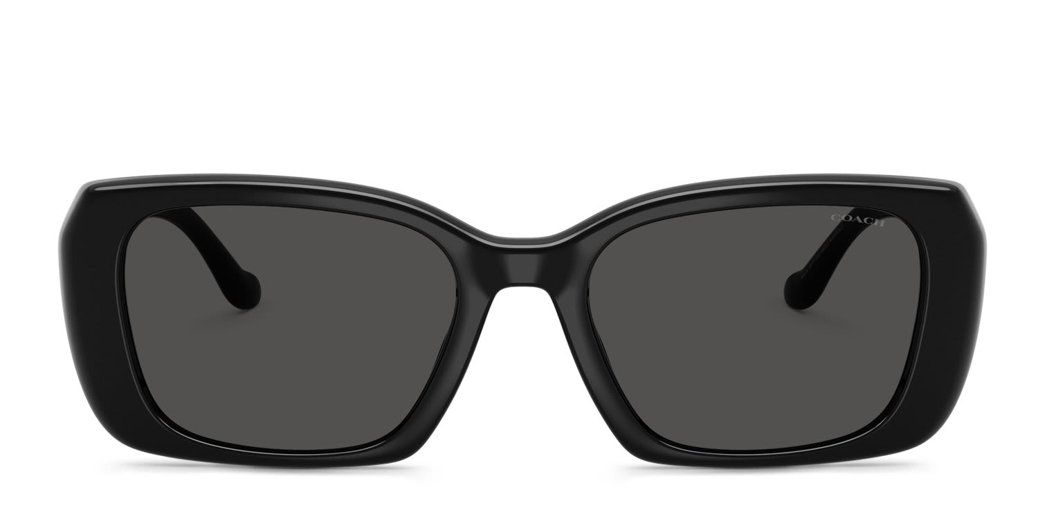 Coach HC8435U Black, Gray glasses - Black / Gray - Frontal View