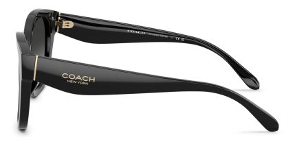Coach HC8438U Black, Gray glasses - Black / Gray - Side View