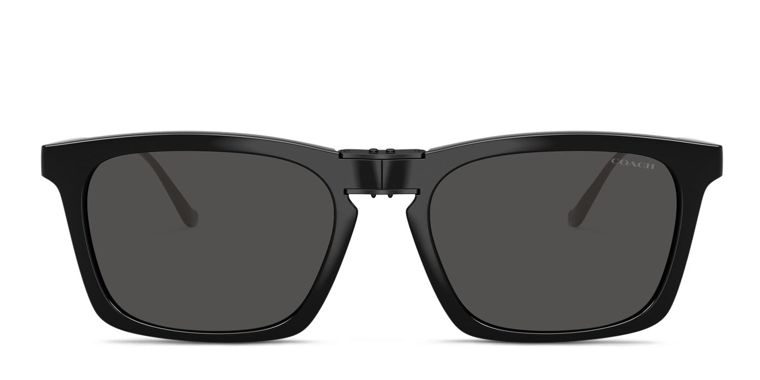 Coach HC8455 Folding Shiny Black glasses - Shiny Black - Frontal View