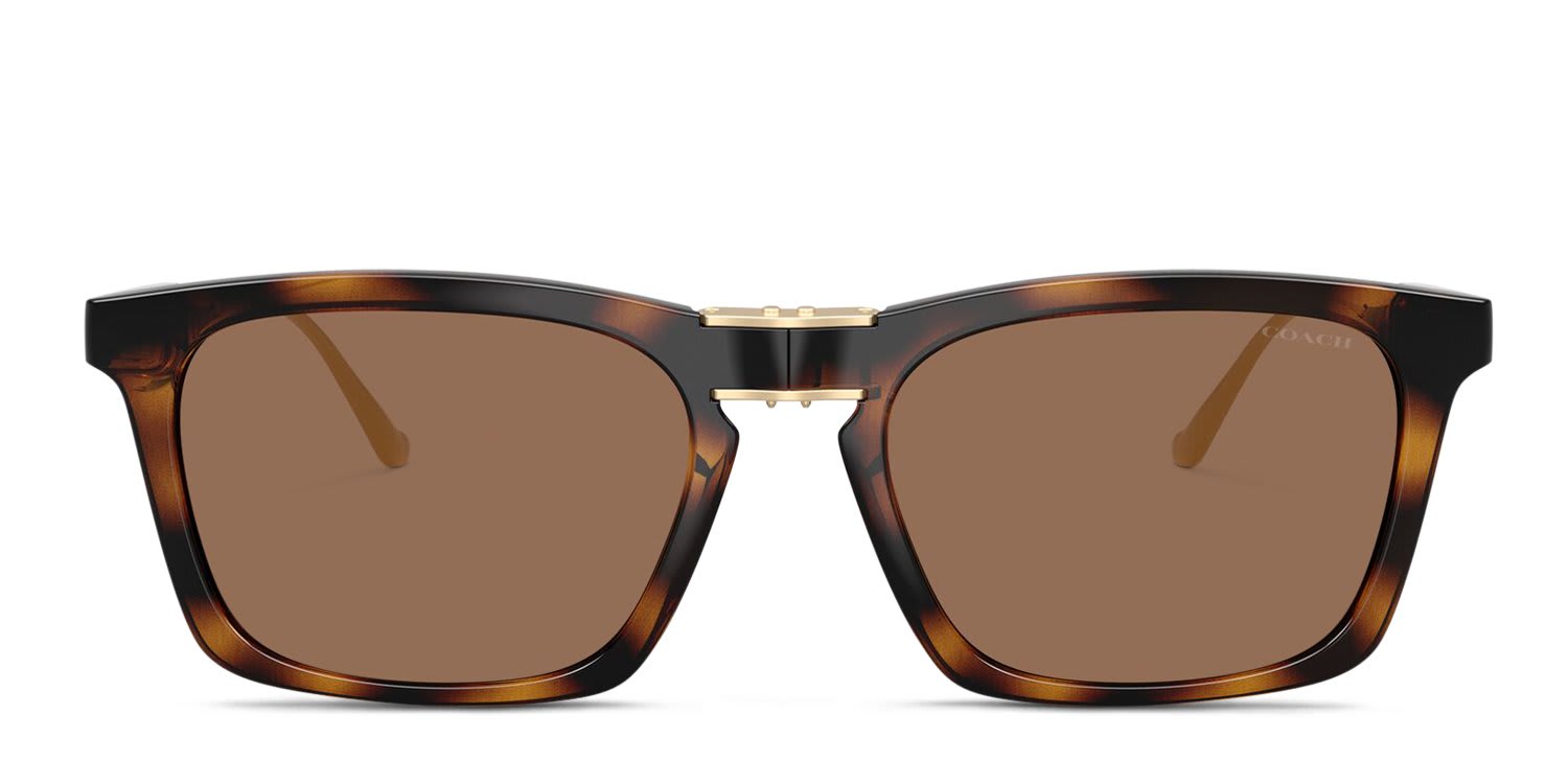 Coach HC8455 Folding Tortoise glasses - Tortoise - Frontal View