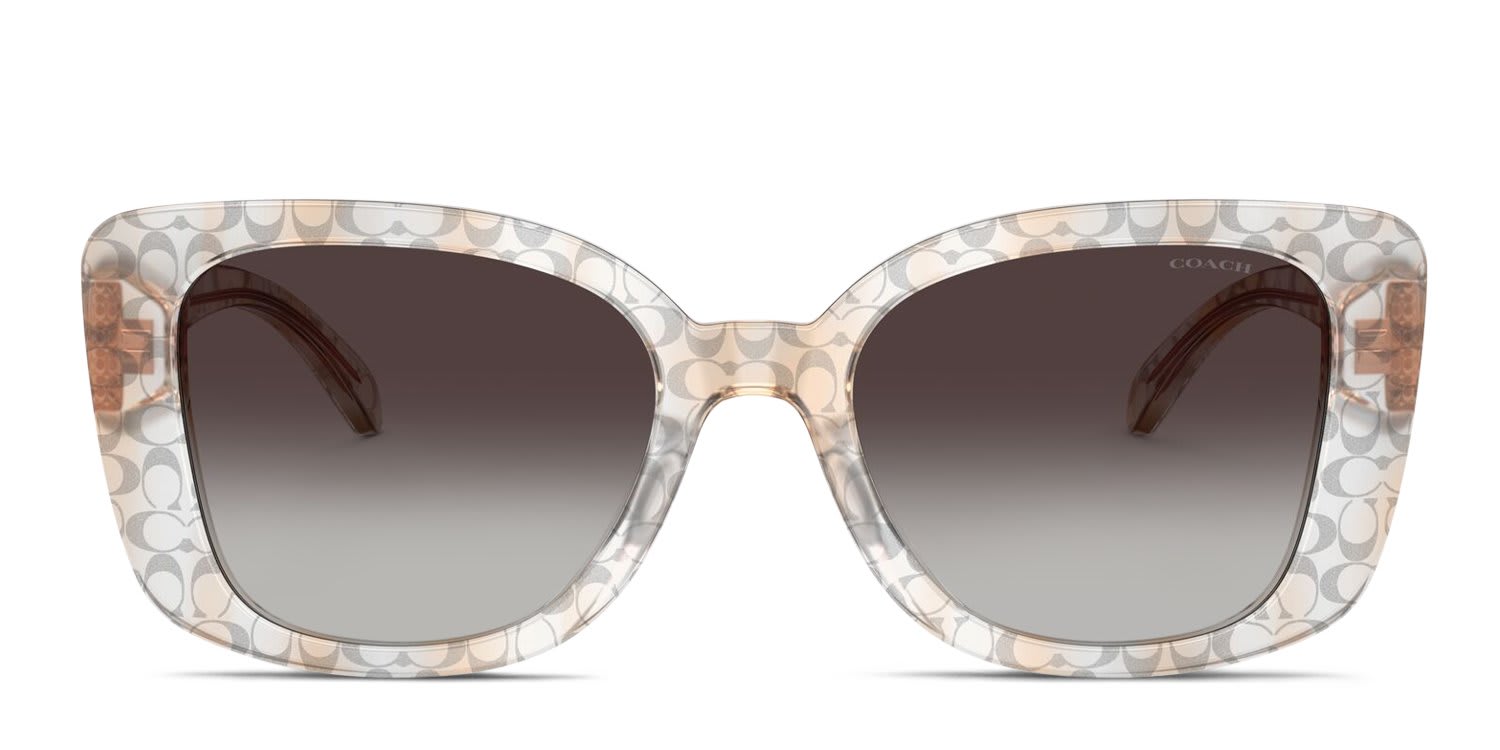 Coach HC8450U Clear, Gray glasses - Clear / Gray - Frontal View