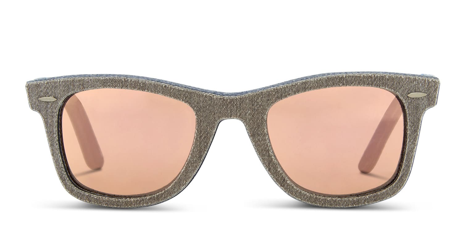 Ray-Ban 2140 Wayfarer Denim Beige w/Blue Square, Wayframe Full Frame sunglasses - front