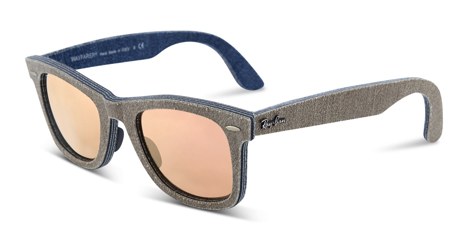 Ray-Ban 2140 Wayfarer Denim Beige w/Blue