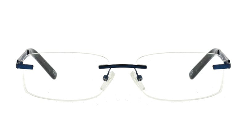 Eight 233E Blue NA Rectangle, Oval Rimless sunglasses - front