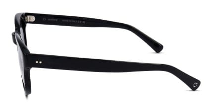 Webee Chestnut Shiny Black glasses - Shiny Black - Side View