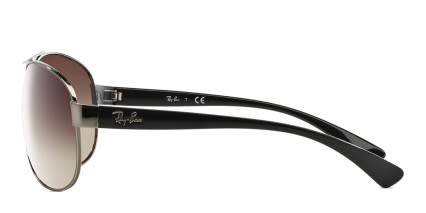 Ray-Ban RB3386 Gunmetal, Brown glasses - Gunmetal / Brown - Side View