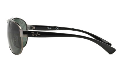 Ray-Ban RB3386 Gunmetal glasses - Gunmetal / Green - Side View