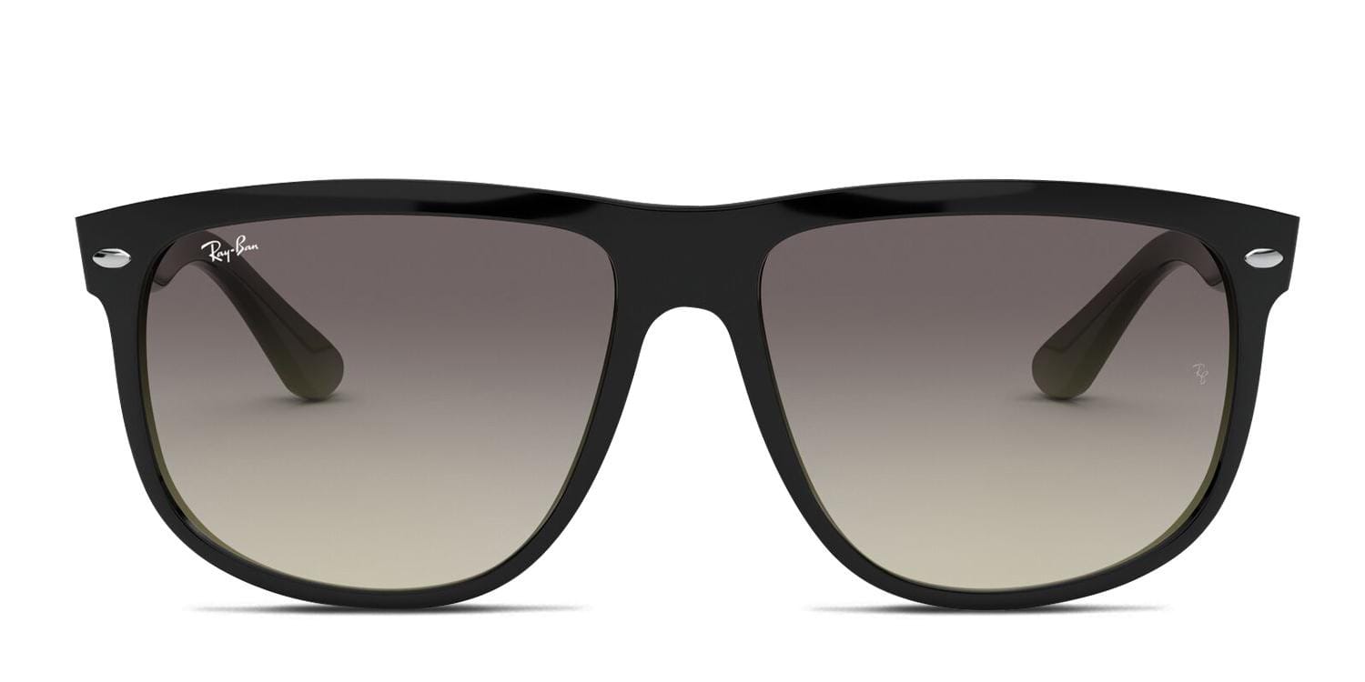 Ray-Ban 4147 Shiny Black Oversized, Aviator Full Frame sunglasses - front