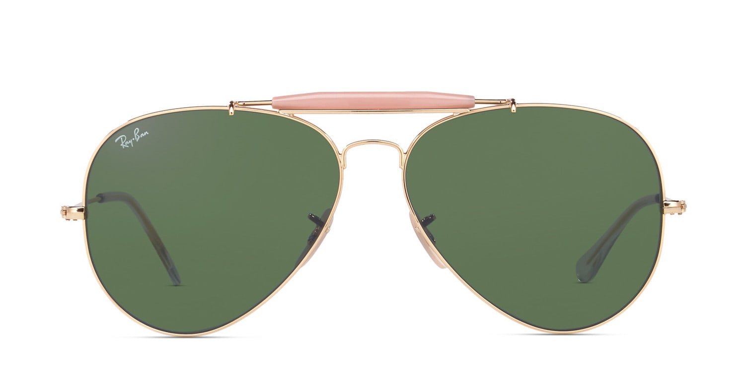 green aviator ray ban sunglasses