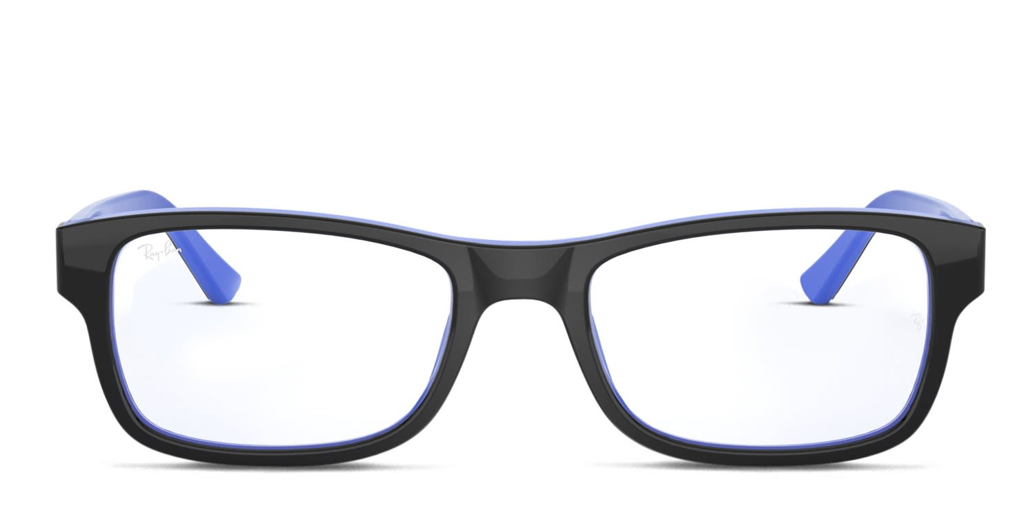 Ray-Ban RX5268 Black, Blue glasses - Black / Blue - Frontal View