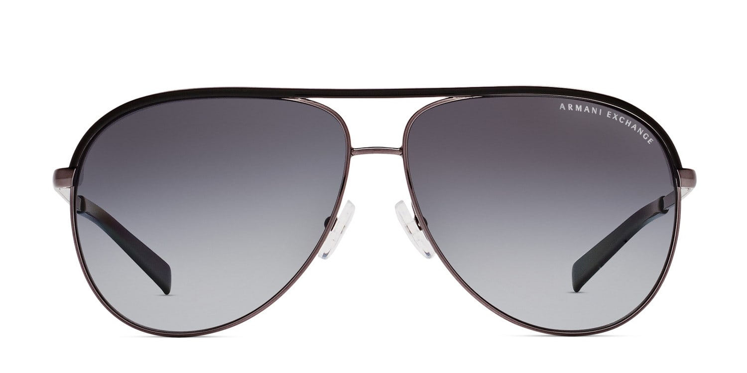 Armani Exchange AX2002 Gunmetal, Black glasses - Black / Gunmetal - Frontal View