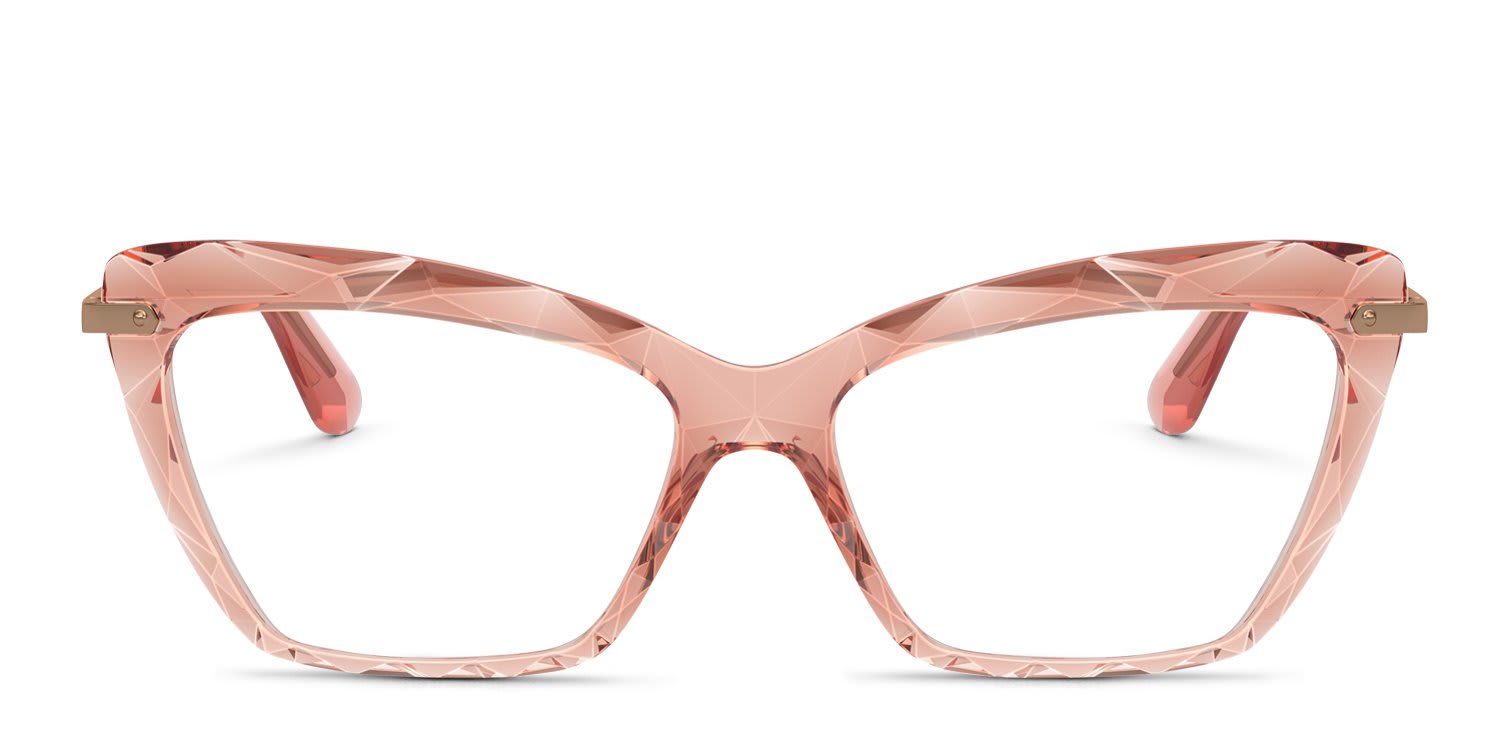 Dolce & Gabbana DG5025 Clear, Pink glasses - Clear / Pink - Frontal View