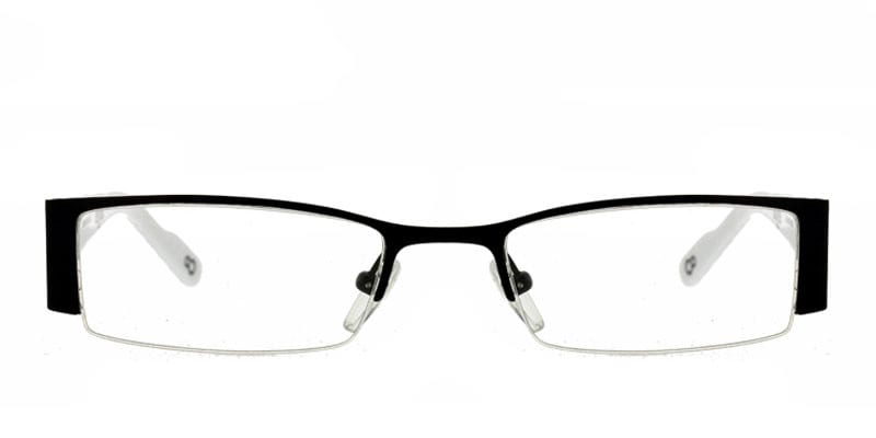 Eight 463D Black NA Rectangle Half Frame sunglasses - front
