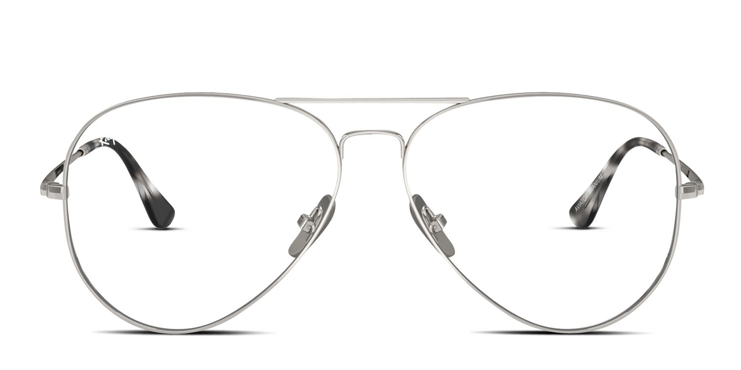 Ray-Ban RX8789 Aviator Titanium Silver glasses - Silver - Frontal View