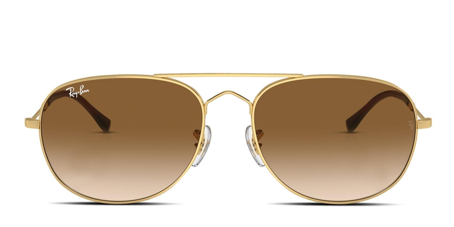 Ray-Ban RB3735 Bain Bridge Gold, Brown glasses - Gold / Brown - Frontal View