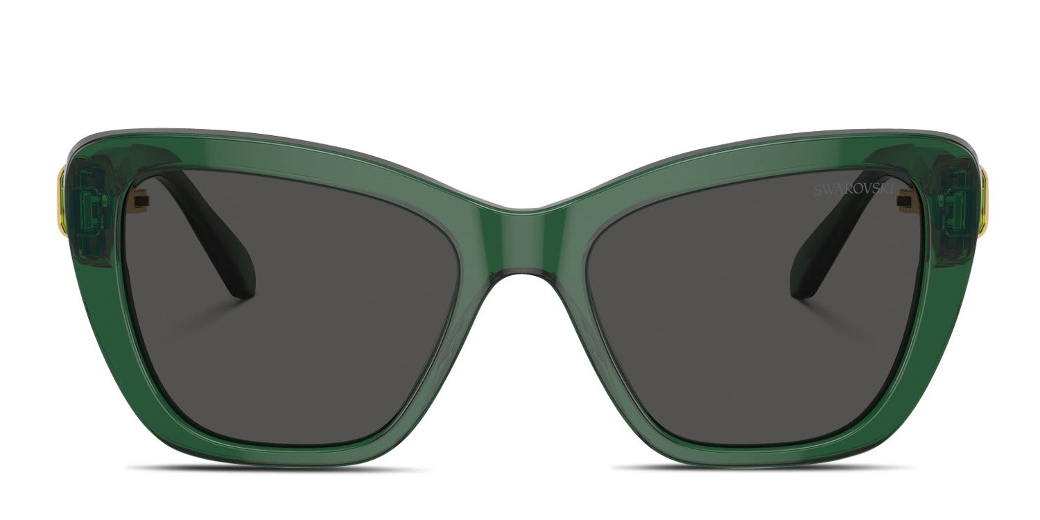 Swarovski SK6018 Green glasses - Green - Frontal View
