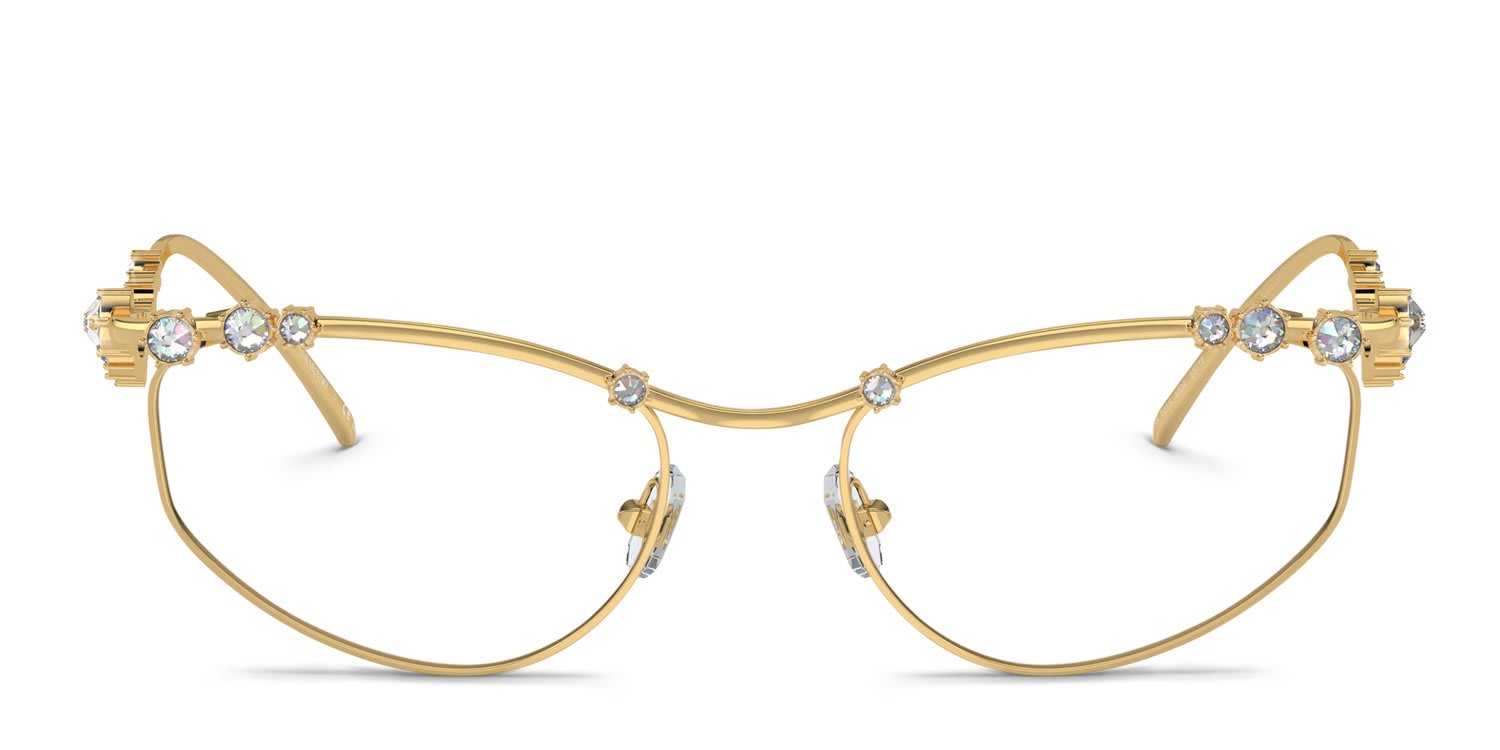 Swarovski SK1015 Gold glasses - Gold - Frontal View