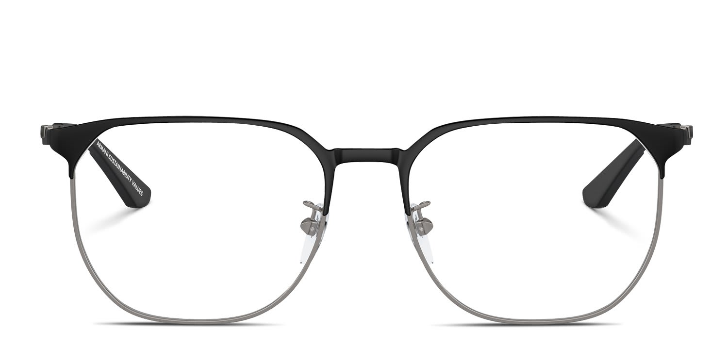 Emporio Armani EA1158D Black, Gunmetal glasses - Black / Gunmetal - Frontal View