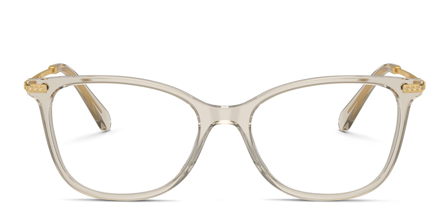 Swarovski SK2010 Beige, Clear glasses - Beige / Clear - Frontal View