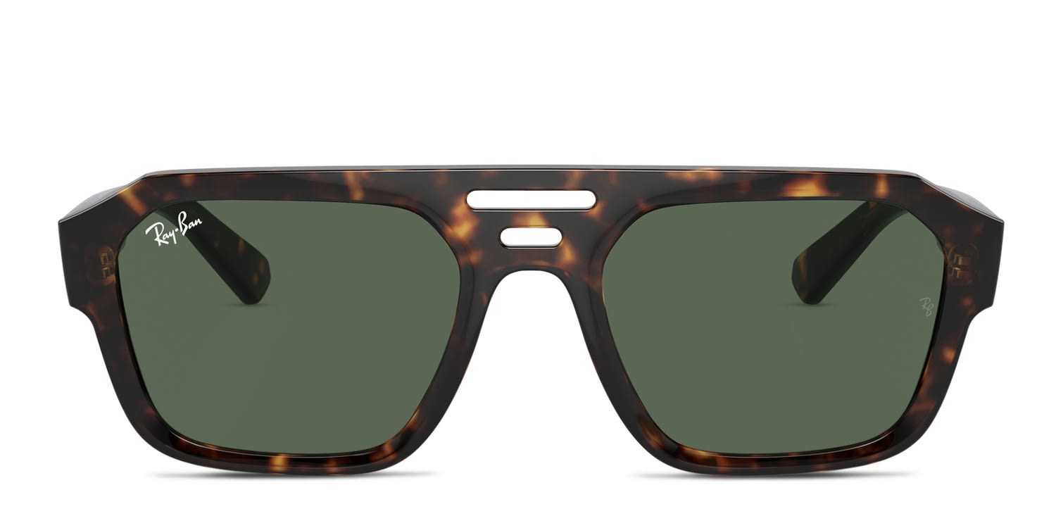 Ray Ban Rb4397 Ray-Ban RB4397 Corrigan tortoise frame with dark blue lenses. Lenses ...