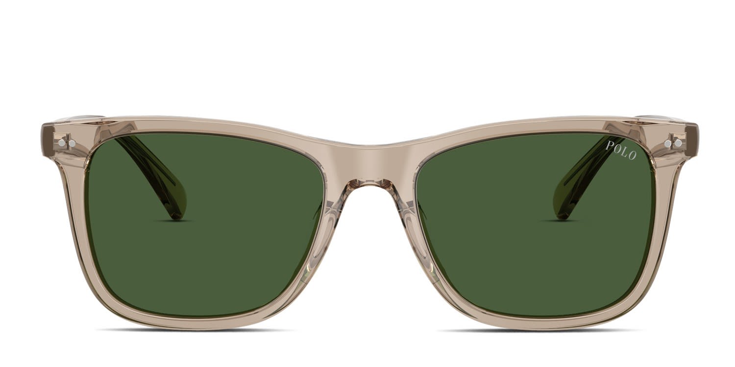 Polo Ralph Lauren PH4220U Clear, Brown glasses - Clear / Brown / Green - Frontal View