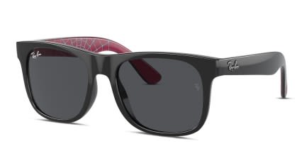 Ray-Ban RJ9069S Justin Marvel Miles Morales Kids Shiny Black glasses - Shiny Black - Angle View