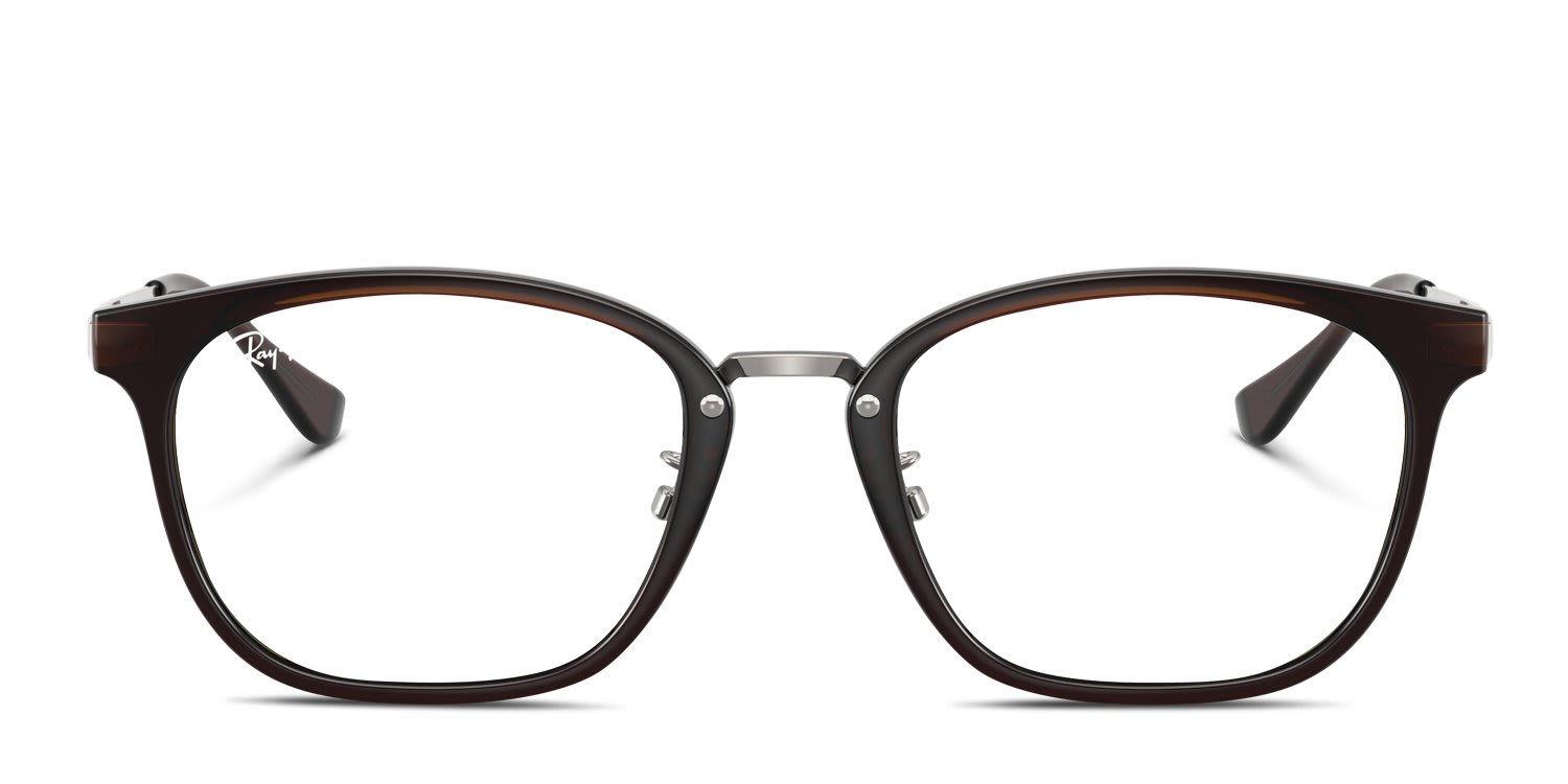 Ray-Ban RX7247D Brown glasses - Brown - Frontal View