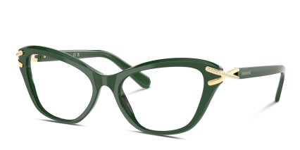 Swarovski SK2031 Green glasses - Green - Angle View