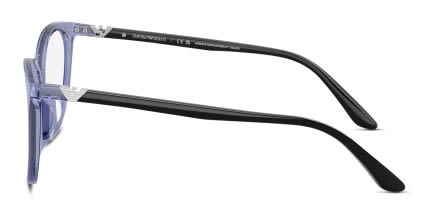 Emporio Armani EA3249U Clear, Blue glasses - Clear / Blue - Side View