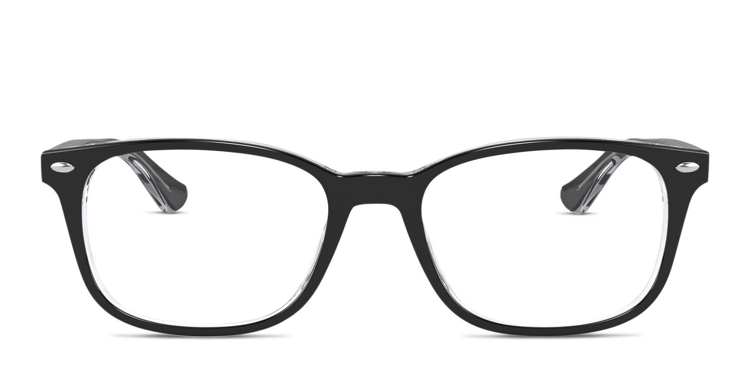 Ray-Ban RX5375 Black, Clear glasses - Black / Clear - Frontal View