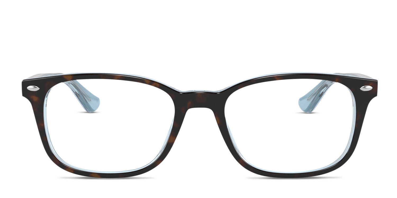 Ray-Ban RX5375 Tortoise, Blue glasses - Blue / Tortoise - Frontal View