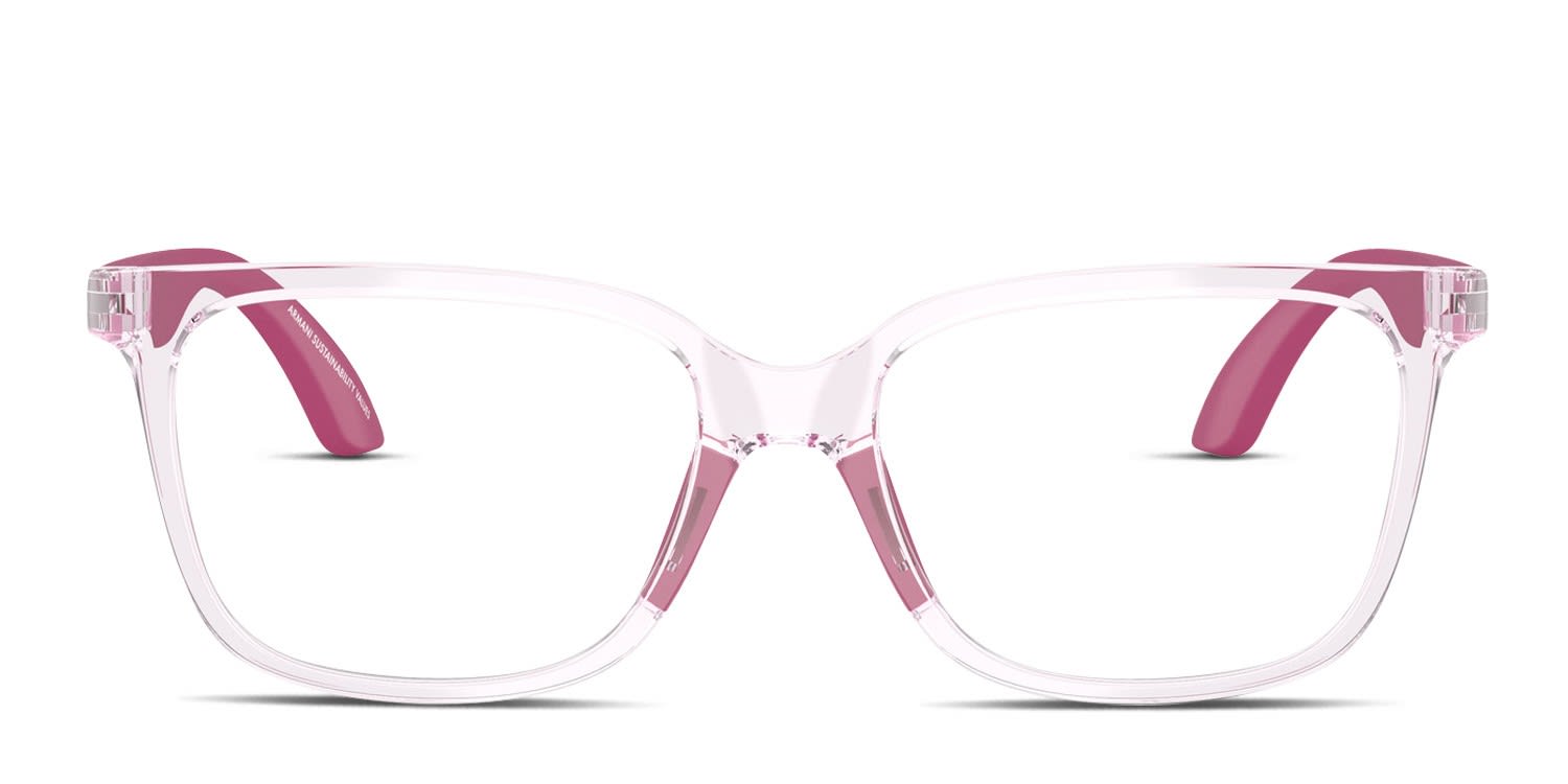 Emporio Armani EK3006 Kids Clear, Pink glasses - Clear / Pink - Frontal View